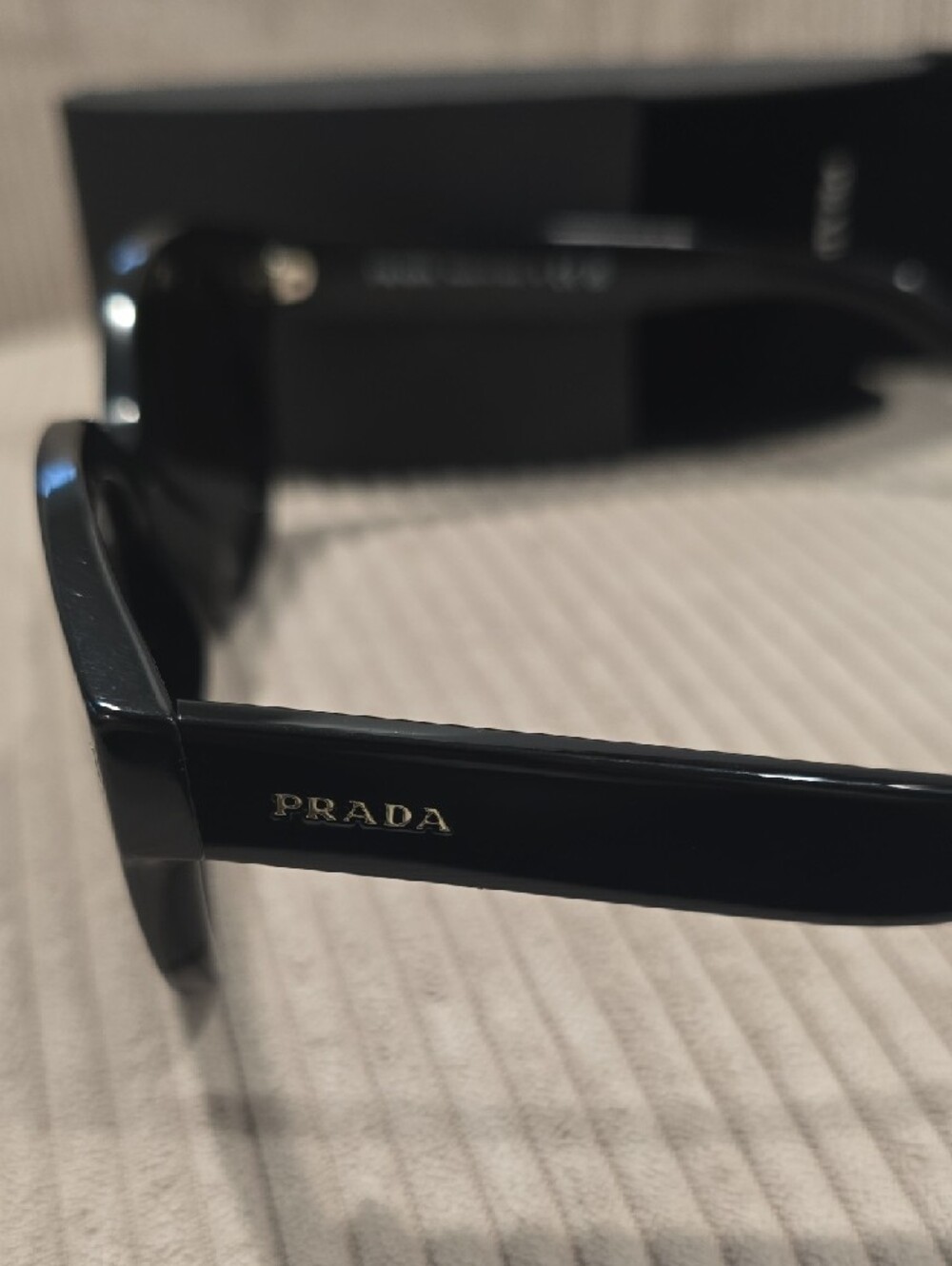 Prada Black Women's Oversized Round Sunglasses - Picture 2 of 5